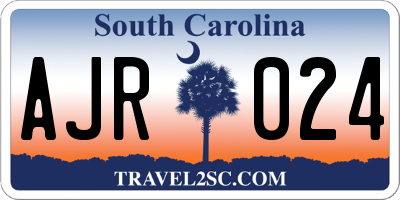 SC license plate AJR024