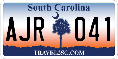 SC license plate AJR041