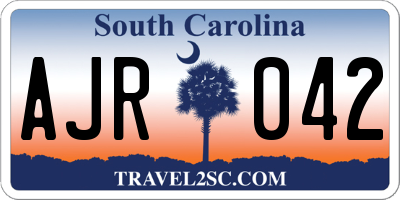 SC license plate AJR042