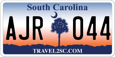 SC license plate AJR044