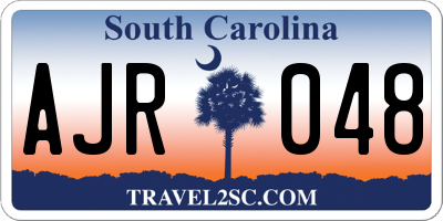 SC license plate AJR048