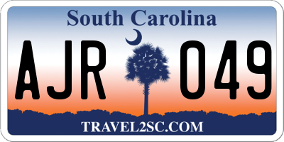 SC license plate AJR049