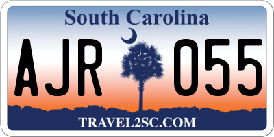 SC license plate AJR055