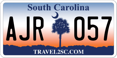 SC license plate AJR057