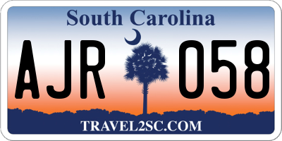 SC license plate AJR058