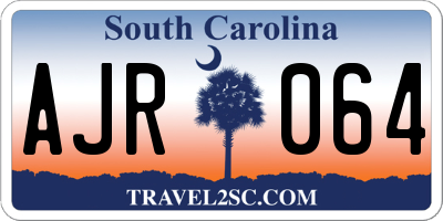 SC license plate AJR064