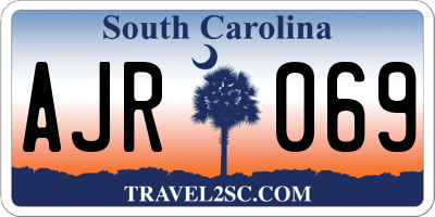 SC license plate AJR069