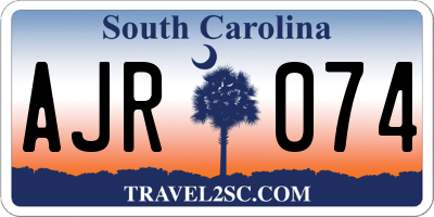 SC license plate AJR074