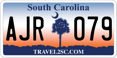SC license plate AJR079