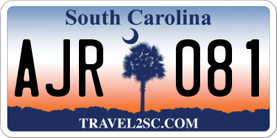 SC license plate AJR081