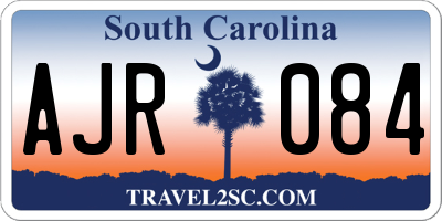 SC license plate AJR084