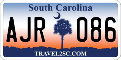 SC license plate AJR086