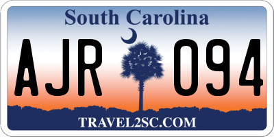 SC license plate AJR094