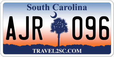 SC license plate AJR096