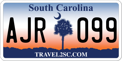 SC license plate AJR099