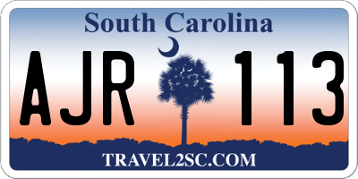 SC license plate AJR113