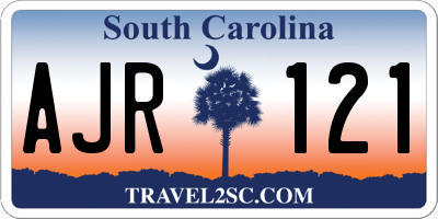 SC license plate AJR121