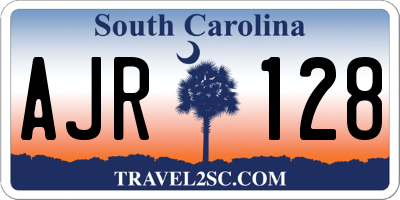 SC license plate AJR128