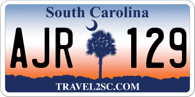 SC license plate AJR129
