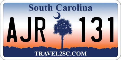SC license plate AJR131