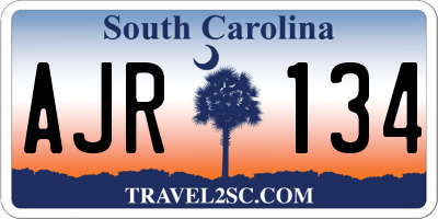 SC license plate AJR134