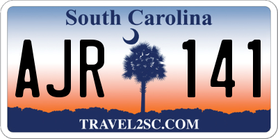 SC license plate AJR141