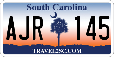 SC license plate AJR145