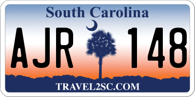 SC license plate AJR148