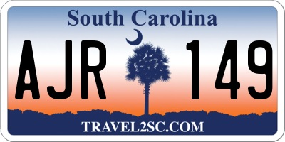 SC license plate AJR149