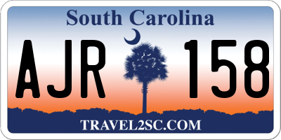 SC license plate AJR158