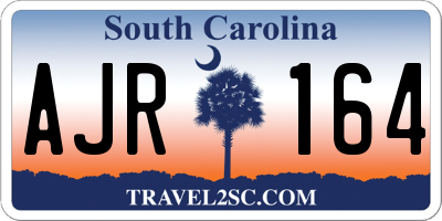 SC license plate AJR164