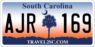 SC license plate AJR169