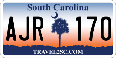 SC license plate AJR170