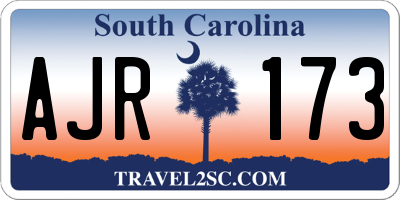 SC license plate AJR173