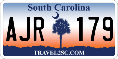 SC license plate AJR179