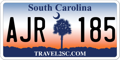 SC license plate AJR185