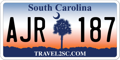 SC license plate AJR187