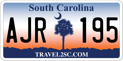 SC license plate AJR195