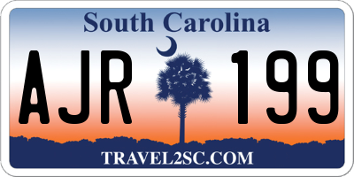 SC license plate AJR199