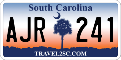 SC license plate AJR241