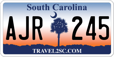 SC license plate AJR245