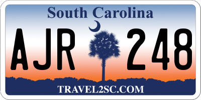 SC license plate AJR248