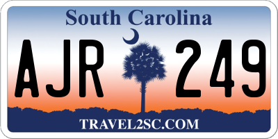 SC license plate AJR249