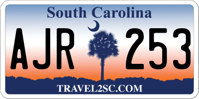 SC license plate AJR253