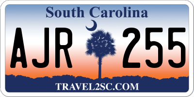 SC license plate AJR255