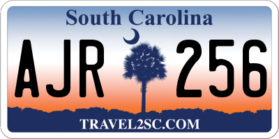 SC license plate AJR256