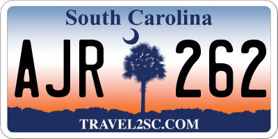 SC license plate AJR262
