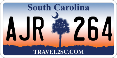 SC license plate AJR264