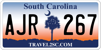 SC license plate AJR267