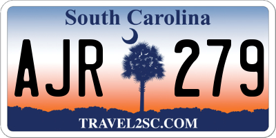 SC license plate AJR279